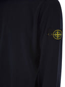 Stone Island Crew Neck Jumper With Small Lapel