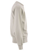 Stone Island Regular Fit Crew Neck Sweatshirt With Raglan Sleeves