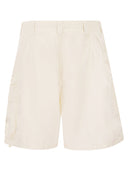 Stone Island Loose Fitting Cargo Shorts With Wide Legs And Drawstring Waist