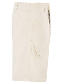 Stone Island Loose Fitting Cargo Shorts With Wide Legs And Drawstring Waist