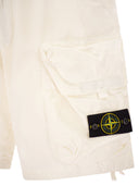Stone Island Loose Fitting Cargo Shorts With Wide Legs And Drawstring Waist