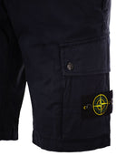 Stone Island Slim Fit Cargo Bermuda Shorts With Zip Pockets