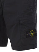 Stone Island Regular Fit Cargo Bermuda Shorts With Zip Pockets