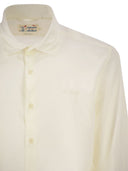 Mc2 Saint Barth Cotton Poplin Shirt With Embroidered Logo