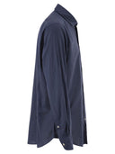 Mc2 Saint Barth Cotton Poplin Shirt With Embroidered Logo