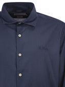 Mc2 Saint Barth Cotton Poplin Shirt With Embroidered Logo