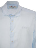 Mc2 Saint Barth Cotton Poplin Shirt With Embroidered Logo