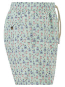Mc2 Saint Barth Lightweight Fabric Swim Boxer Shorts With Print