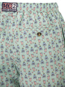 Mc2 Saint Barth Lightweight Fabric Swim Boxer Shorts With Print
