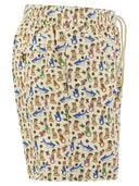 Mc2 Saint Barth Lightweight Fabric Swim Boxer Shorts With Print