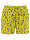 Mc2 Saint Barth Lightweight Fabric Swim Boxer Shorts With Print