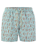 Mc2 Saint Barth Lightweight Fabric Swim Boxer Shorts With Print