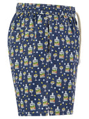 Mc2 Saint Barth Lightweight Fabric Swim Boxer Shorts With Print