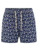 Mc2 Saint Barth Lightweight Fabric Swim Boxer Shorts With Print