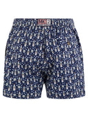 Mc2 Saint Barth Lightweight Fabric Swim Boxer Shorts With Print