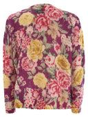 Mc2 Saint Barth Louise Cashmere Blend Jumper With Flower Print