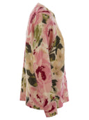 Mc2 Saint Barth Louise Cashmere Blend Jumper With Peony Print