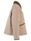 Barbour Liddesdale Quilted Short Jacket With Cord Collar