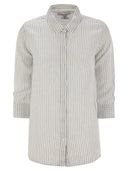 Scheda a strisce di lino marina Barbour