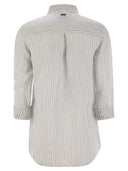 Scheda a strisce di lino marina Barbour