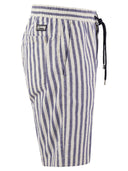 Vilebrequin Striped Cotton And Linen Bermuda Shorts