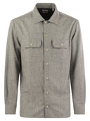 Brunello Cucinelli Virgin Wool Over Shirt With Pockets
