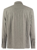 Brunello Cucinelli Virgin Wool Over Shirt With Pockets