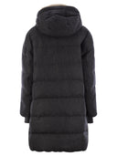 Brunello Cucinelli Pure New Wool Down Jacket With Sheepskin Hood