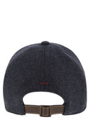 Brunello Cucinelli Virgin Wool Flannel Baseball Cap With Embroidery