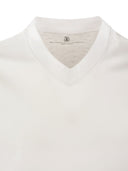 Brunello Cucinelli Cotton Jersey V Neck T Shirt
