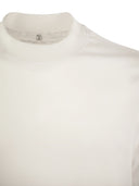 Brunello Cucinelli Long Sleeve Cotton Jersey Chimney Neck T Shirt