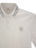 Brunello Cucinelli Cotton Polo koszula z drukowanym logo
