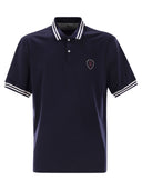 Brunello Cucinelli Baumwollpolo -Hemd mit bedrucktem Logo