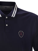 Brunello Cucinelli Baumwollpolo -Hemd mit bedrucktem Logo
