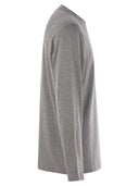 Brunello Cucinelli Crew Nou Cotton Jersey T-shirt avec manches longues
