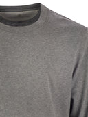 Brunello Cucinelli Crew Nou Cotton Jersey T-shirt avec manches longues