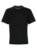 Brunello Cucinelli Slim Fit Crew Neck T Shirt In Light Silk And Cotton Jersey
