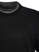 Brunello Cucinelli Slim Fit Crew Neck T Shirt In Light Silk And Cotton Jersey