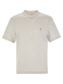 Brunello Cucinelli Slim Fit Crew Neck T Shirt In Lightweight Cotton Jersey