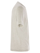Brunello Cucinelli Slim Fit Crew Neck T Shirt In Lightweight Cotton Jersey