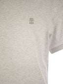 Brunello Cucinelli Slim Fit Crew Neck T Shirt In Lightweight Cotton Jersey
