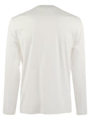 Brunello Cucinelli Crew Neck Cotton Jersey T Shirt With Long Sleeves