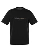 تي شيرت برونيلو كوتشينيللي قطن جيرسي بياقة دائرية مع طباعة