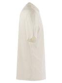 Brunello Cucinelli Crew Neck Cotton Jersey T Shirt With Print