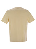 Brunello Cucinelli Crew Neck Cotton Jersey T Shirt With Printed Logo