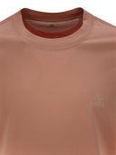 Brunello Cucinelli Crew Neck Cotton Jersey T Shirt With Printed Logo