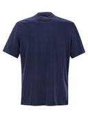 Brunello Cucinelli Crew Neck Cotton Jersey T Shirt With Printed Logo