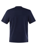 Brunello Cucinelli Crew Neck Cotton Jersey T Shirt With Printed Logo