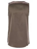 Brunello Cucinelli Stretch Silk Satin Top