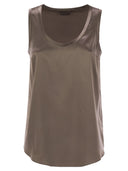 Brunello Cucinelli Stretch Silk Satin Top